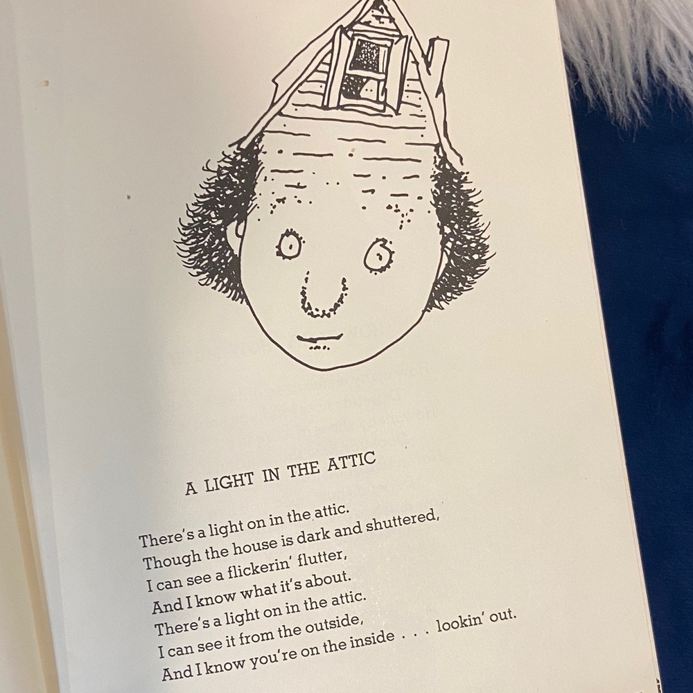A Light in the Attic book by Shel Silverstein-Pink Edition copyright 1981